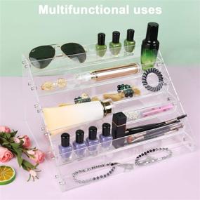 img 3 attached to 🧼 Umirokin 6 Tiers Acrylic Nail Polish Organizer Storage Case Display Rack - Holds 54-72 Bottles of Nail Polish, Ink, Essential Oil, and Cosmetic Dropper Bottles