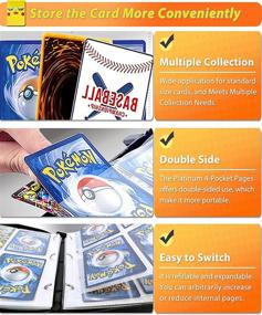 img 1 attached to SupAI Pokemon Standard 4 Pocket Carrying: Ultimate Organizer for Pokemon Collectibles