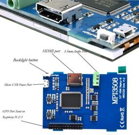 img 2 attached to Padarsey 3.5 inch TFT LCD Touch Screen Display Monitor for Raspberry PI 3 Generation - Support All Raspberry PI Systems, HDMI Audio Input, Video Playback, Arcade Gaming - SC6A