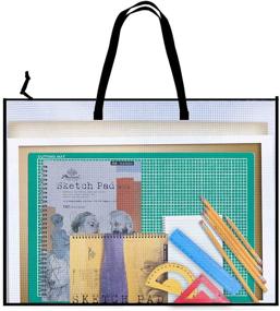 img 4 attached to 🎨 Opret Art Portfolio Bag: Transparent Vinyl Storage for Organizing Posters, Artworks, and Teaching Materials