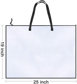 img 3 attached to 🎨 Opret Art Portfolio Bag: Transparent Vinyl Storage for Organizing Posters, Artworks, and Teaching Materials