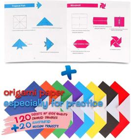 img 3 attached to 120 Sheets Origami Kit for Kids: Easy, Colorful Folding Paper Set with Instructions Book - Perfect Activity, Birthday & Christmas Gift for Beginners, Adults & Kids