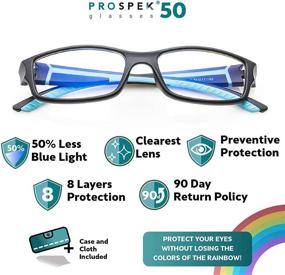 img 3 attached to 👓 PROSPEK Peak Blue Light Blocking Glasses for Teenagers - Computer Glasses with Anti-Glare and Anti-Reflective Coating