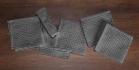 img 2 attached to Native Fab 18 Pack Waffle Dish Cloths: Absorbent, Washable & Multipurpose Kitchen Towels, Grey