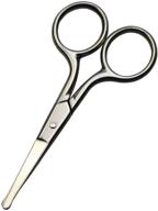 🔪 motanar pro safety grooming scissors - personal care facial hair removal & trimming kit for men - stainless steel fine straight tip scissors - nose, ear & eyebrow trim logo