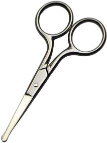 img 4 attached to 🔪 Motanar Pro Safety Grooming Scissors - Personal Care Facial Hair Removal & Trimming Kit for Men - Stainless Steel Fine Straight Tip Scissors - Nose, Ear & Eyebrow Trim