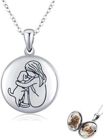 img 4 attached to 🐾 Waysles Sterling Silver Animal Locket Necklace - Cherish Your Pet Forever!