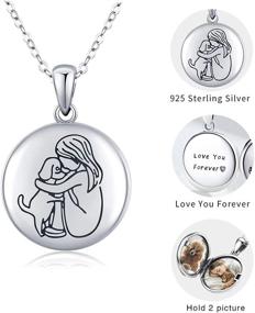 img 3 attached to 🐾 Waysles Sterling Silver Animal Locket Necklace - Cherish Your Pet Forever!