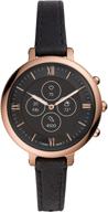 👩 fossil stainless leather smartwatch for women logo