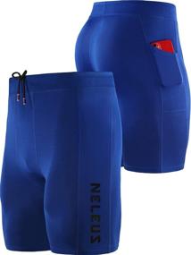 img 1 attached to 🩳 Neleus Men's Compression Shorts with Pockets - 3 Pack: Premium Athletic Shorts with Dry Fit Technology