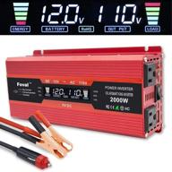 💡 luxurious lvyuan power inverter: 1000w/2000w dual ac outlets and usb ports, dc to ac converter for cars – digital lcd display, red-1000w logo