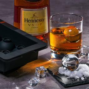 img 3 attached to 🥃 Enhance your Whiskey and Cocktails with the Sphere Clear Ice Cube Tray - Crystal Clear Round Ice Maker Mold