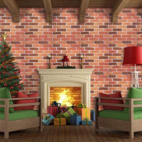 img 3 attached to 🏡 Transform Your Home with SUNBABY Brick Wallpaper: 17.7'' x 118.1'' Peel and Stick Removable Self-Adhesive Wallpaper