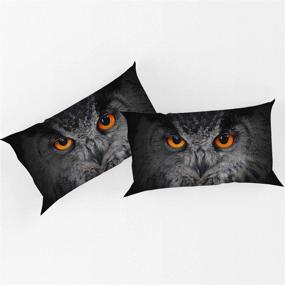 img 2 attached to 🦉 Feelyou Boys Youth Owl Bedding Set: 3D Safari Wildlife Comforter Cover for Kids & Teens Queen Size - Personalized Nighthawk Quilt Cover - Bird Animal Bedspread & Decor Bed Cover