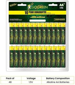 img 3 attached to 🌿 GoGreen Power 24048 - Alkaline AA 48pk: Eco-Friendly Batteries for Longer Lasting Performance