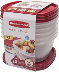 img 4 attached to Rubbermaid 10 Piece Easy Storage Containers