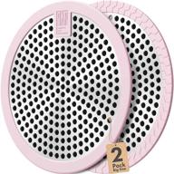 💧 high-quality shower drain hair catcher/bathtub drain cover/drain protector/stainless steel+silicone/for bathroom & kitchen use (2 pack/4.5 inch/pink x 2) logo