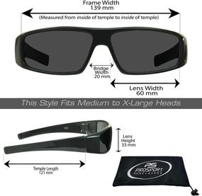 img 2 attached to 🕶️ proSPORT FULL LENS READING Sunglasses Sun Readers - Men's Wide Fit, NOT BIFOCAL: The Ultimate Eye Protection!