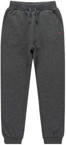 img 4 attached to 👧 KOWDRAGON Children's Jogger Sweatpants with Pockets | Essential Fleece Pants for Boys or Girls (Ages 3-12 Years)