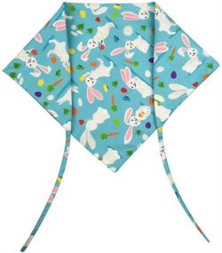 img 3 attached to 🐶 Lamphyface Easter Dog Bandana Triangle Bib Scarf Accessories Pack of 3