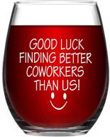 👥 best coworkers ever stemless wine glass 15oz, hilarious farewell gift for leaving, goodbye, new job, colleagues, boss, friends - women men coworkers colleagues friends логотип