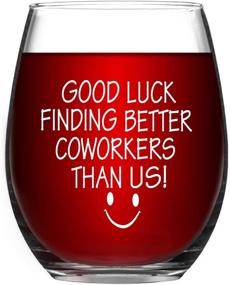 img 4 attached to 👥 Best Coworkers Ever Stemless Wine Glass 15Oz, Hilarious Farewell Gift for Leaving, Goodbye, New Job, Colleagues, Boss, Friends - Women Men Coworkers Colleagues Friends