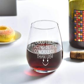 img 3 attached to 👥 Best Coworkers Ever Stemless Wine Glass 15Oz, Hilarious Farewell Gift for Leaving, Goodbye, New Job, Colleagues, Boss, Friends - Women Men Coworkers Colleagues Friends