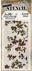 img 1 attached to Enhance Your Craft Projects with the Tim Holtz Layered Blossom Stencil by Stampers Anonymous