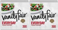 everyday white vanity fair napkins - 100 count - pack of 2 logo