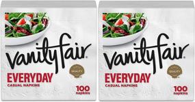 img 2 attached to Everyday White Vanity Fair Napkins - 100 Count - Pack of 2