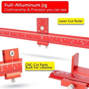 img 2 attached to 🔧 Rokrou Cabinet Hardware Jig Cabinet Pull Template - Aluminum Wood Drilling Templates Tool for Drawer Front Knobs, Door Pulls, Handles - No Measurement Needed, Includes 4mm Drill and Puncher