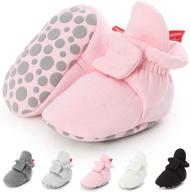 lafegen baby booties: soft lining, non slip gripper, infant slipper socks 0-18 months logo