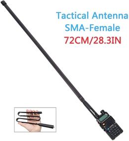 img 3 attached to 2 Pack - 29 Inch Foldable/Tactical Raido Antenna Walkie Talkies Dual Band UV VHF/UHF 144/430Mhz Antennas Two-Way Radio Connector for Kenwood Baofeng UV-5R UV82 888S F8HP Retevis H777, by WMM (72 cm), Enhanced SEO