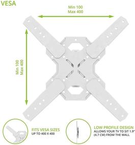 img 3 attached to 📺 White Full Motion Mount Kanto PS300W for 26-inch to 60-inch TVs