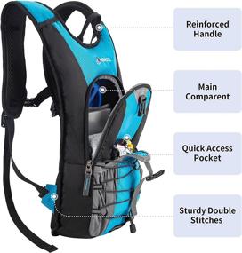 img 2 attached to 🎒 MIRACOL Hydration Backpack: Lightweight Insulated Water Pack for Running, Hiking, Cycling & More - 2L BPA Free Water Bladder Included