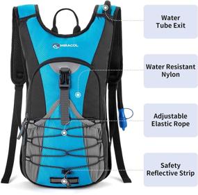 img 1 attached to 🎒 MIRACOL Hydration Backpack: Lightweight Insulated Water Pack for Running, Hiking, Cycling & More - 2L BPA Free Water Bladder Included