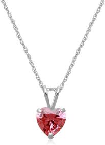 img 2 attached to Jewelili Zirconia Solitaire Pendant Necklace