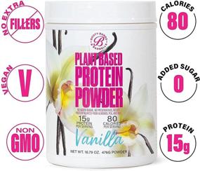 img 2 attached to 🌱 Vanilla Plant-Based Protein Powder for Women - 16.79 oz - Non-Dairy & Non-Bloating - Vegan & Delicious Protein Powder with 9+ Amino Acids for Muscle Building and Boosting Metabolism - Healthy & Easy to Use