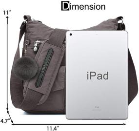 img 3 attached to 👜 Стильная нейлоновая сумка через плечо для женщин: защищенная от RFID, водонепроницаемая сумка через плечо, идеальные путешественнические кошельки и сумка