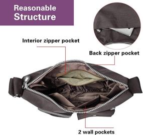 img 1 attached to 👜 Стильная нейлоновая сумка через плечо для женщин: защищенная от RFID, водонепроницаемая сумка через плечо, идеальные путешественнические кошельки и сумка