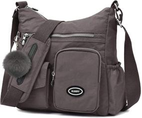 img 4 attached to 👜 Стильная нейлоновая сумка через плечо для женщин: защищенная от RFID, водонепроницаемая сумка через плечо, идеальные путешественнические кошельки и сумка