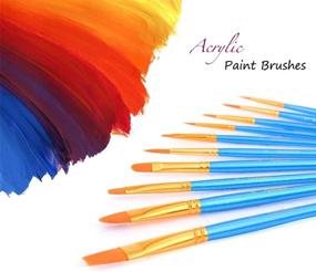 img 3 attached to AOOK 10-Piece Watercolor Paint 🖌️ Brush Set for Professional Artists (1-Pack)