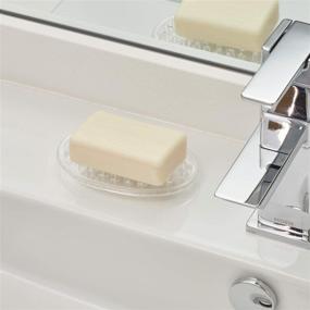 img 1 attached to 🧼 iDesign Plastic Soap Saver: Clear Holder Tray for Bathroom Counter, Shower, Kitchen - 0.75 in x 3.25 in x 4.75 in