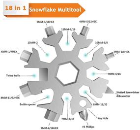 img 3 attached to Стандартная отвертка из нержавеющей стали Snowflake Carabiner