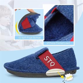 img 1 attached to STQ KIDS Unisex-Child Fuzzy Slippers: Slip On 👧 House Shoes for Toddlers and Little Kids, Boys and Girls