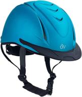 ovation metallic schooler helmet teal logo