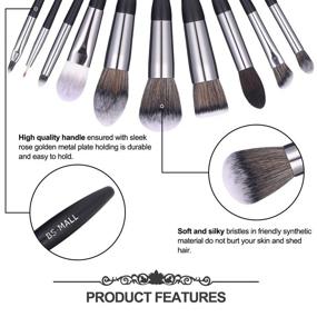 img 3 attached to 🖌️ BS-MALL 16pcs Makeup Brush Set - Premium Synthetic Bristles for Powder, Foundation, Blush, Contour, Concealers, Lip, and Eyeshadow - Complete Brushes Kit