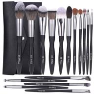 🖌️ bs-mall 16pcs makeup brush set - premium synthetic bristles for powder, foundation, blush, contour, concealers, lip, and eyeshadow - complete brushes kit logo