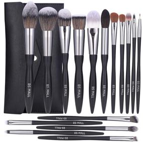 img 4 attached to 🖌️ BS-MALL 16pcs Makeup Brush Set - Premium Synthetic Bristles for Powder, Foundation, Blush, Contour, Concealers, Lip, and Eyeshadow - Complete Brushes Kit