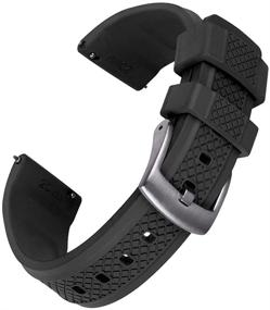 img 4 attached to JWNSPA Rubber Watch Straps Release Men's Watches